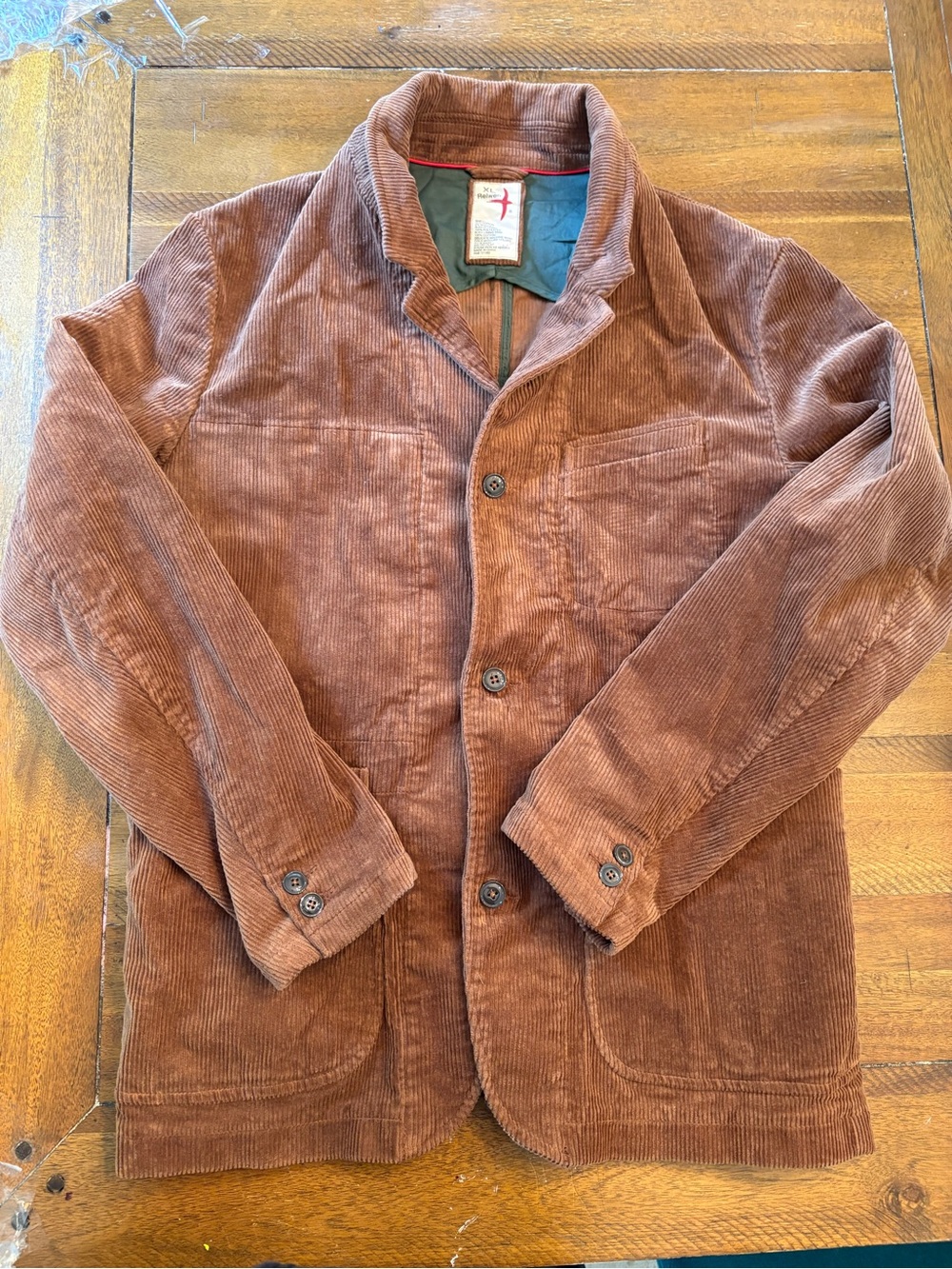 Relwen Men's Brown Corduroy Blazer Jacket xl